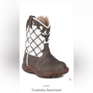 ROPER
Cowbaby Steerhead size 3 Brown Vintage Vamp / White Shaft